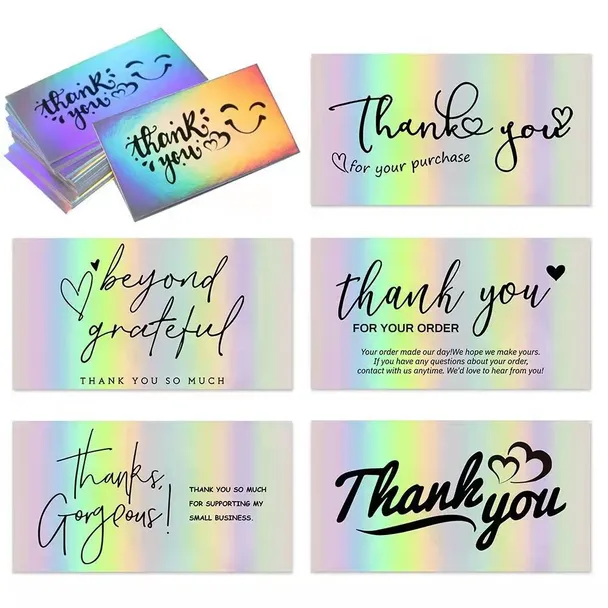 50pcs Thank You Card
