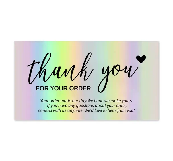 50pcs Thank You Card