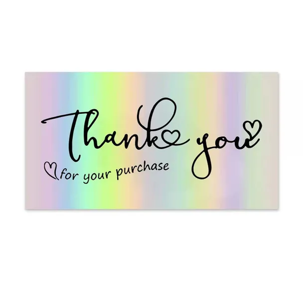 50pcs Thank You Card