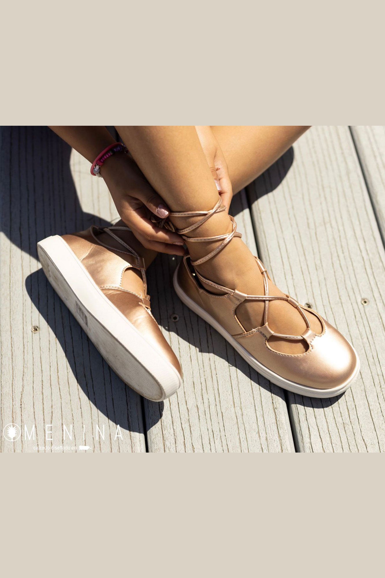 Baletas con cordones