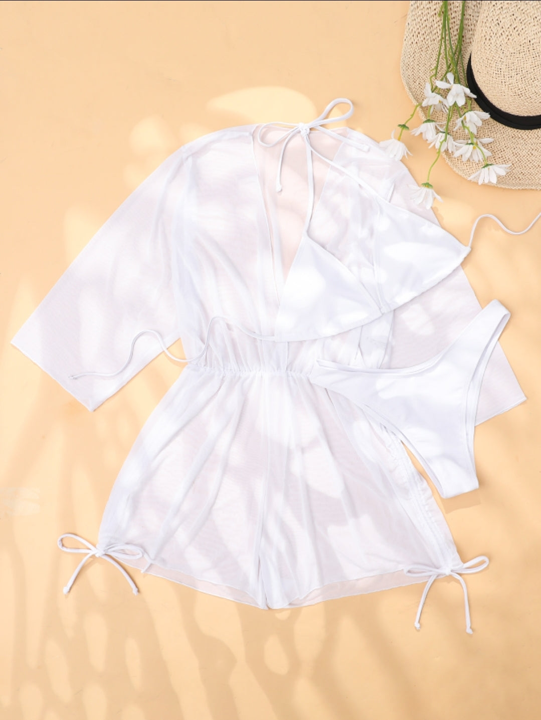 3pcs Bikini with cover up