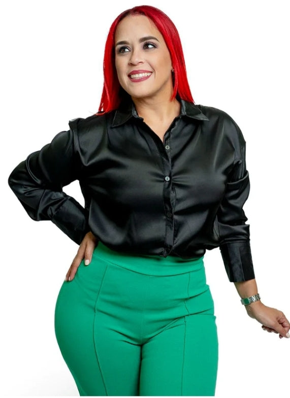 Blusa Botones Manga Larga