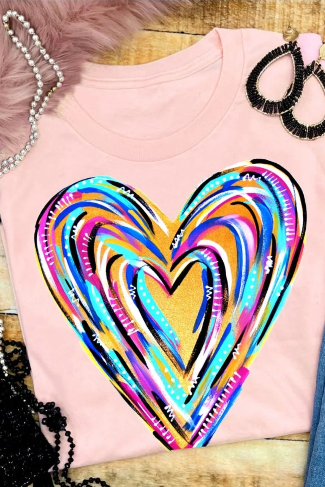 Blusa Rainbow heart Dama