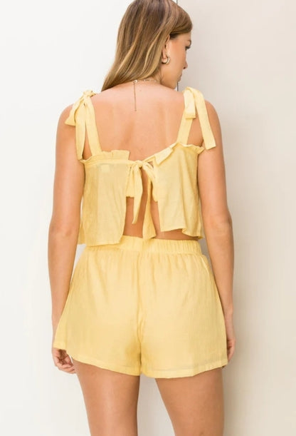 Set Short y Top Amarillo